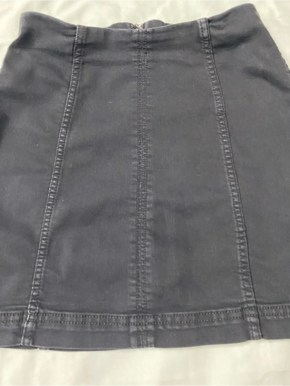 Free People Modern Femme Black Denim Mini Skirt Festival Concert Grudge - Size 2